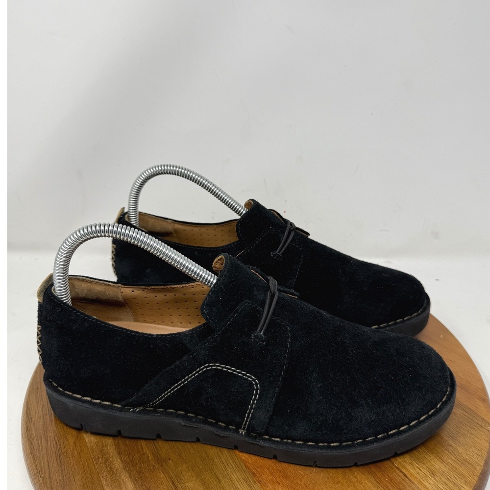 Clarks Artisan Suede Leather Slip On Loafers Comfort Shoes‎ Black 8.5M